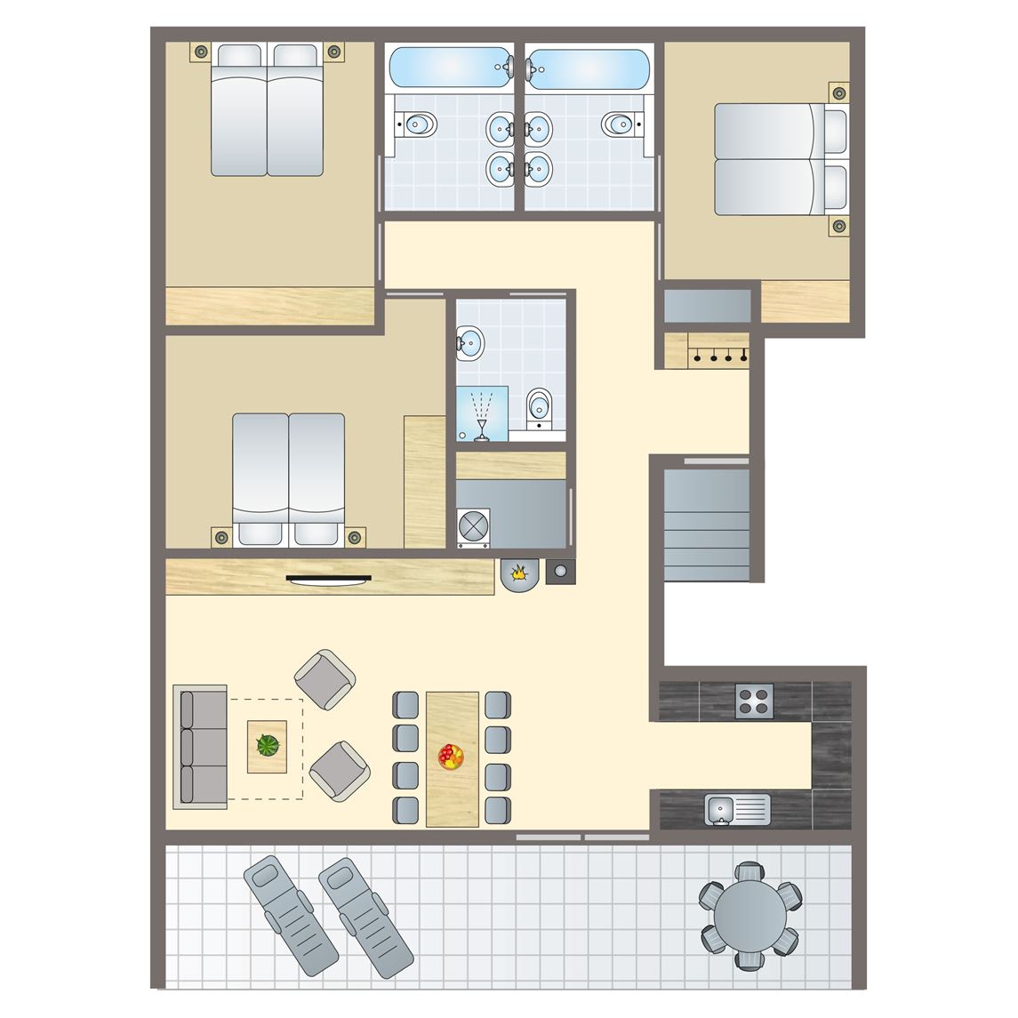 8-persoons appartement